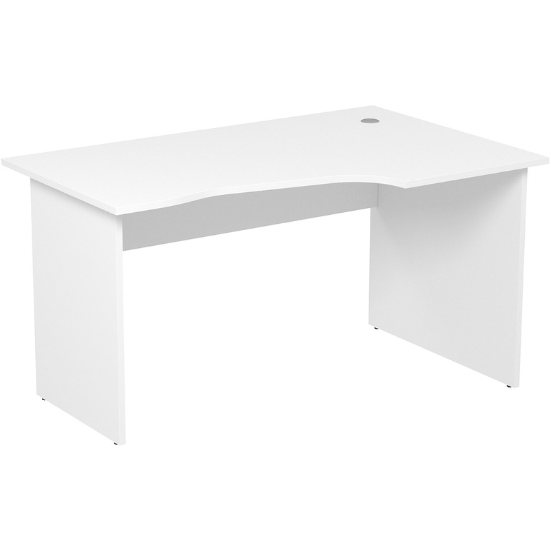 Изображение товара Криволинейный письменный стол 2С.023 правый белый 1400x900x750 мм