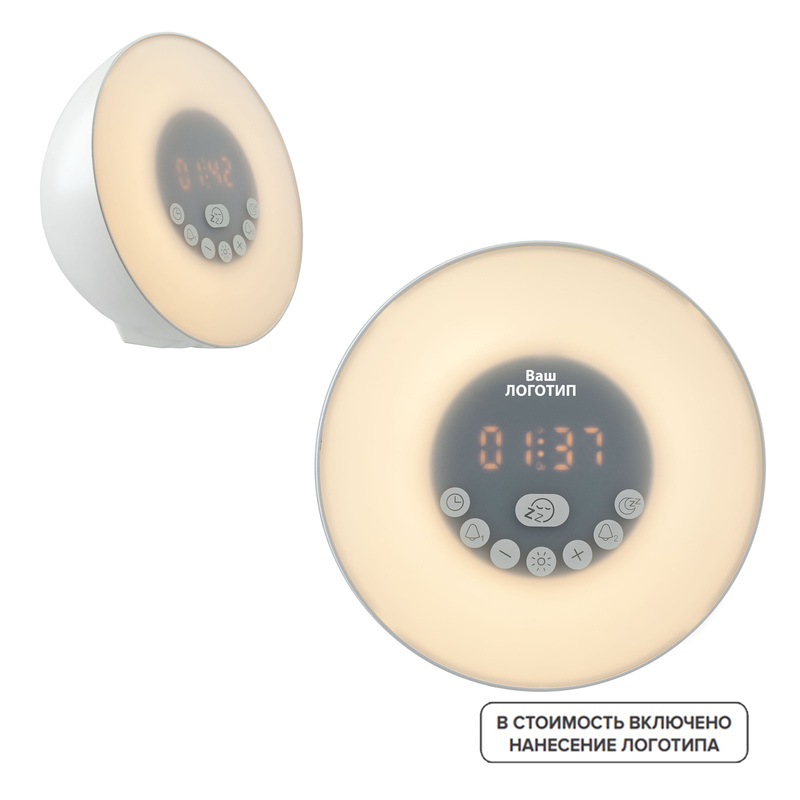 Изображение товара Акустическая система Indivo DreamTime белая с подсветкой с индивидуальной одноцветной печатью (10 штук в упаковке)