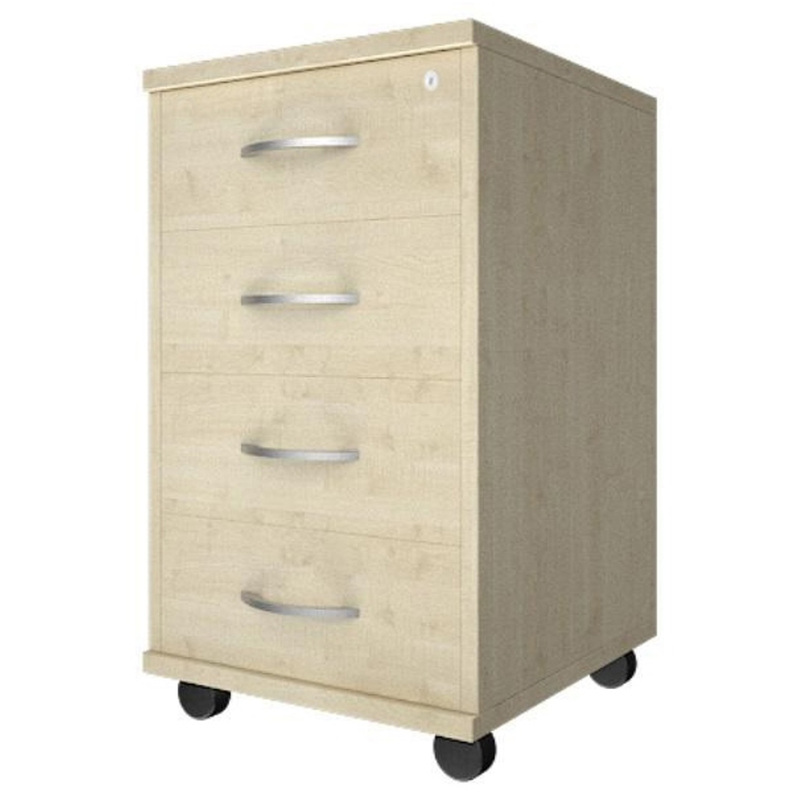 Изображение товара Тумба подкатная Riva с замком из ЛДСП 420х450х708 мм 4 ящика