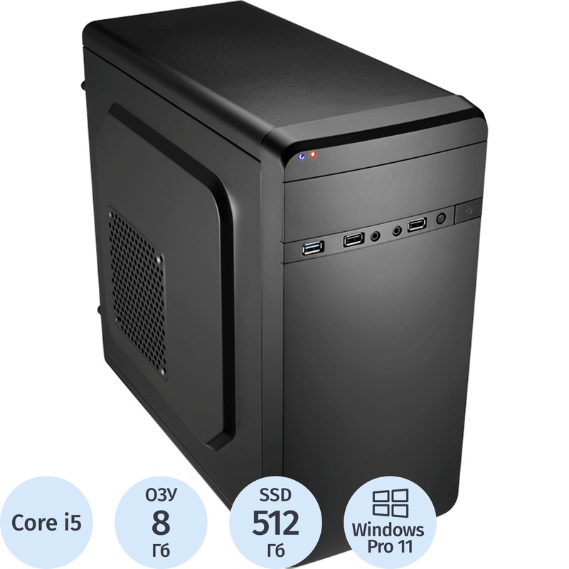Изображение товара Системный блок BigTech B4-9299 Core i5 12400/DDR4 8 ГБ/SSD 512 ГБ/Windows 11 Pro