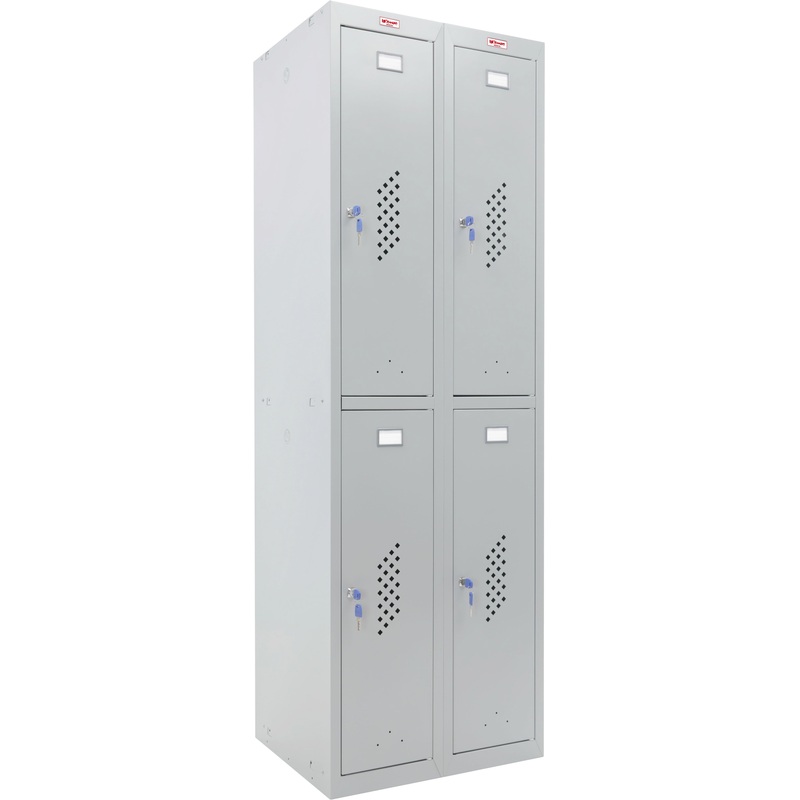 Изображение товара Шкаф для одежды металлический Комус Мебель ML-22-60 (серый, 600х500х1830 мм)