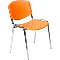 Стул офисный Easy Chair Изо оранжевый пластик металл хромированный  (573686)