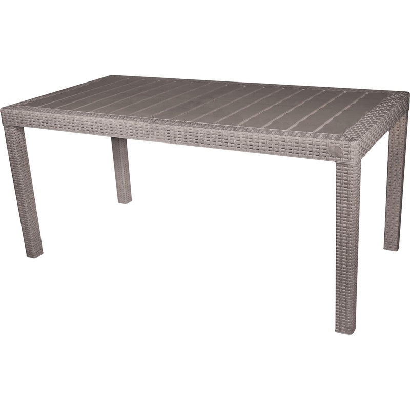 Изображение товара Пластиковый садовый стол Rattan французский платан 1532х789х701 мм