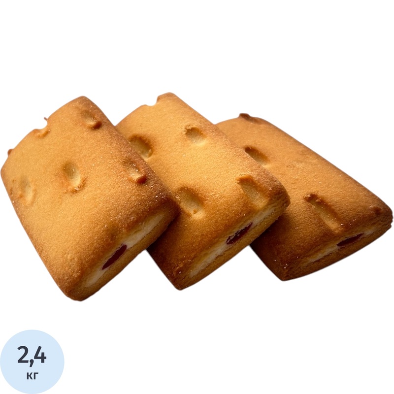 Изображение товара Печенье сдобное Северянин Малинка.ru 2 4 кг ягодное ароматное