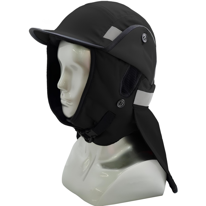 Изображение товара Утепленная защитная каскетка РОСОМЗ RZ Сургут CAP чёрная зимняя