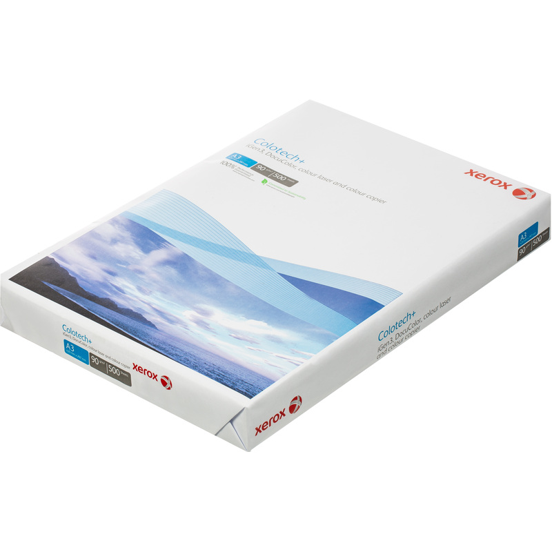 Изображение товара Уценка. Бумага для цветной лазерной печати Xerox Colotech + ( A3, 90 г/кв.м, 500 листов, 003R94642)