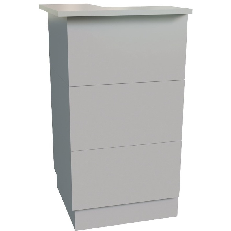 Изображение товара Модуль угловой Steel Reception левый белый 684х684х1200 мм офисная мебель