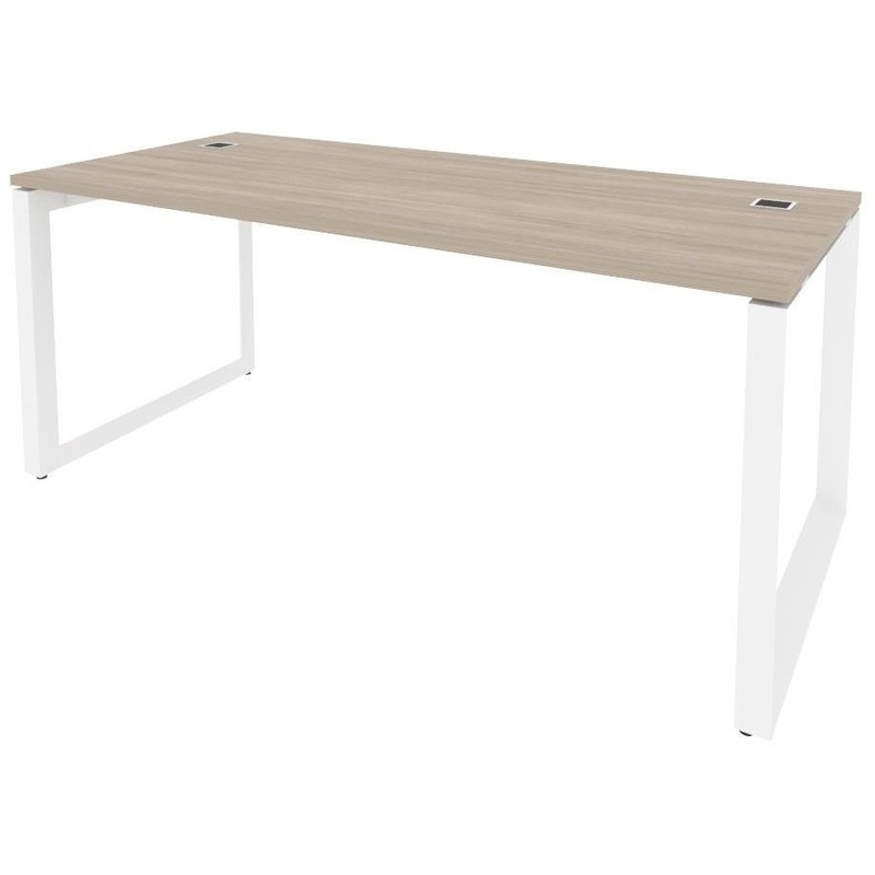 Изображение товара Стол руководителя Onix Direct O M O S R R 5 8 дуб аттик белый рабочий стол