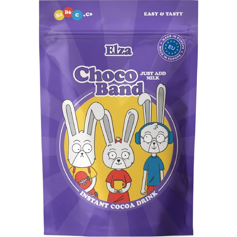 Изображение товара Какао Elza Choco Band с витаминами и кальцием 200 г венгрия