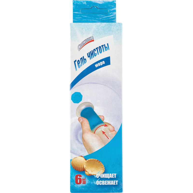 Изображение товара Гелевый освежитель для унитаза Свежинка Море 37 г удобный и долговечный ароматический диск