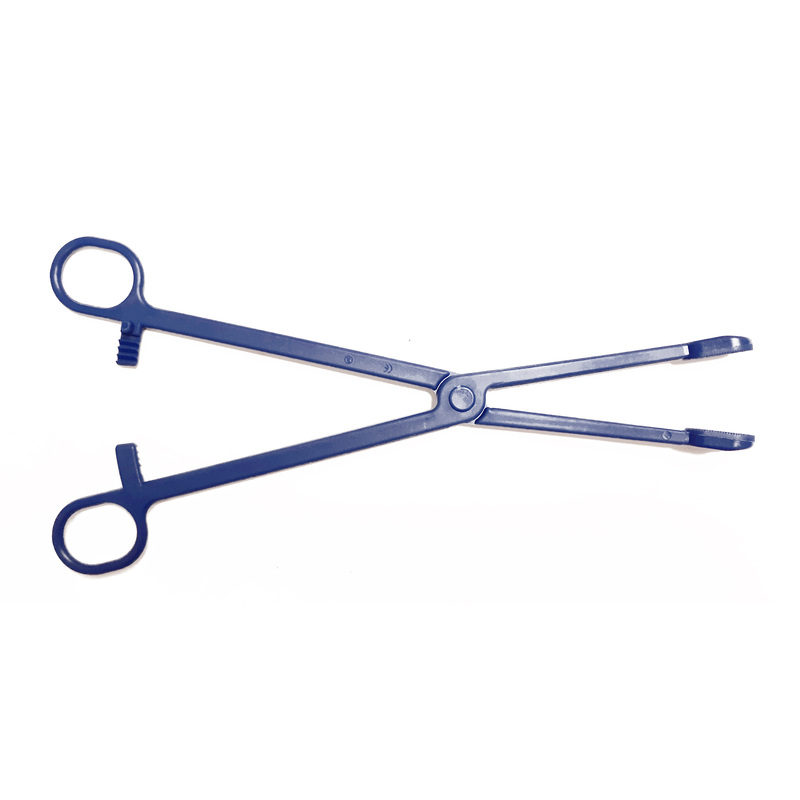 Изображение товара Зажим для тампонов MR MED одноразовый стерильный 240 мм (200 штук в упаковке)