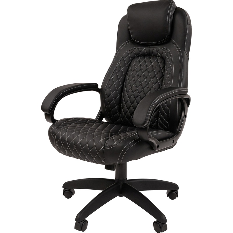 Изображение товара Кресло для руководителя Chairman 432 черное из экокожи с механизмом Top Gun