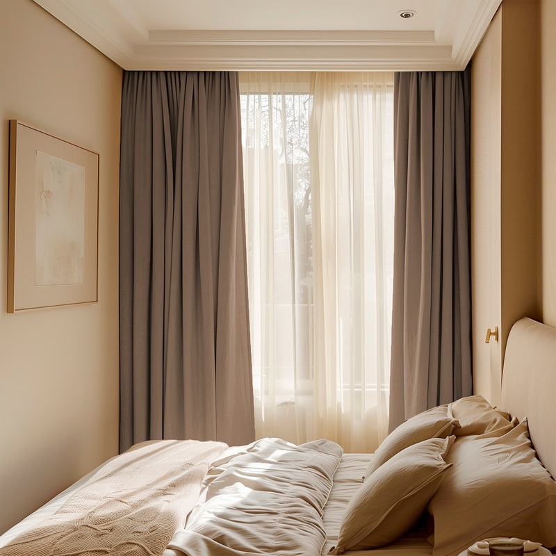 Изображение товара Комплект штор Волшебная ночь Коричневый Канвас 200x290 см