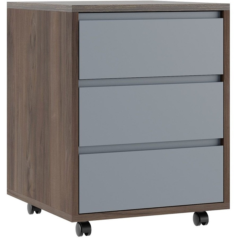 Изображение товара Тумба подкатная Artwood 3 ящика орех дижон антрацит Россия