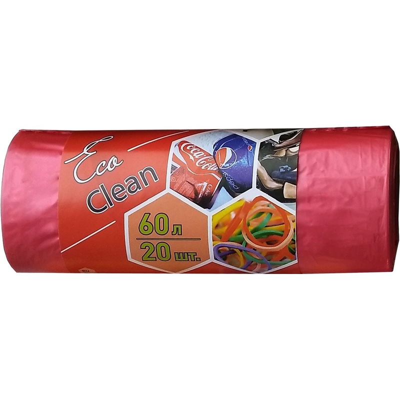 Изображение товара Мешки для мусора Концепция быта 60 л красные ПНД 10 мкм 20 штук