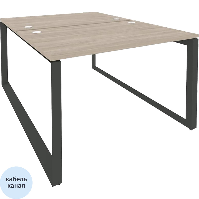 Изображение товара Рабочая станция на 2 рабочих места Onix-О, дуб аттик/антрацит