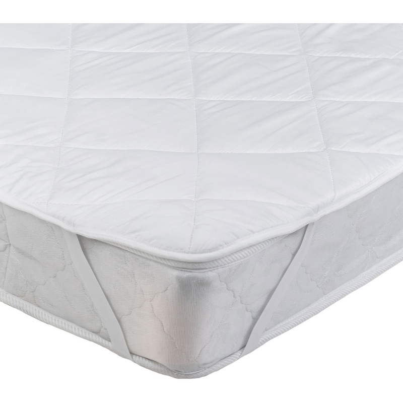 Изображение товара Наматрасник на резинке Luscan 90x200 см тик смесовый синтепон защитный