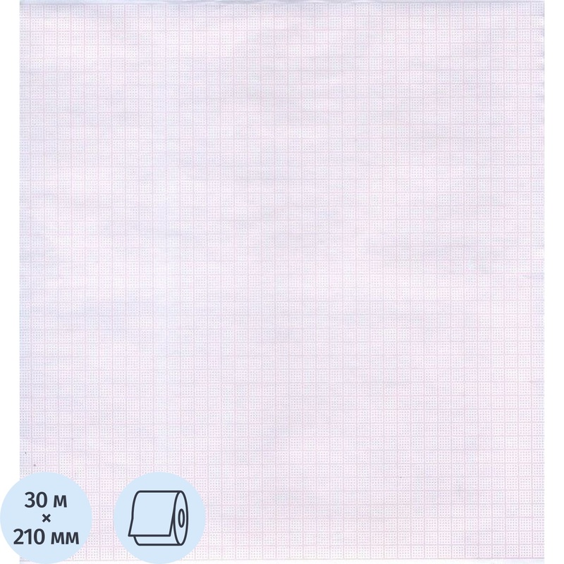 Изображение товара Бумага для ЭКГ в рулоне 30 м x 210 мм x 18 мм (2 рулона в упаковке, 2164516)