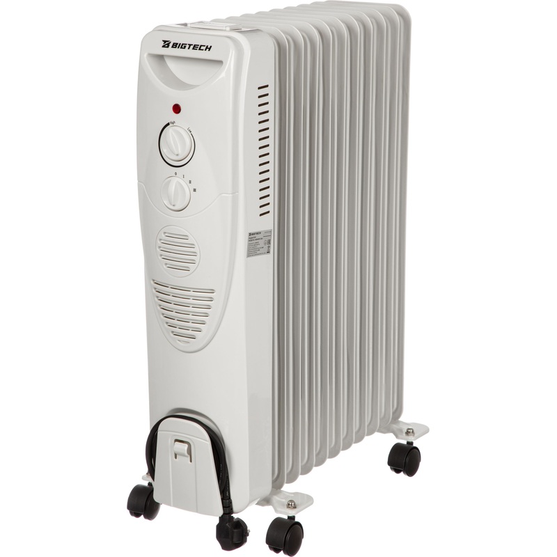 Изображение товара Уценка Радиатор масляный BigTech WBH001 25A 2500 Вт 11 секций белый