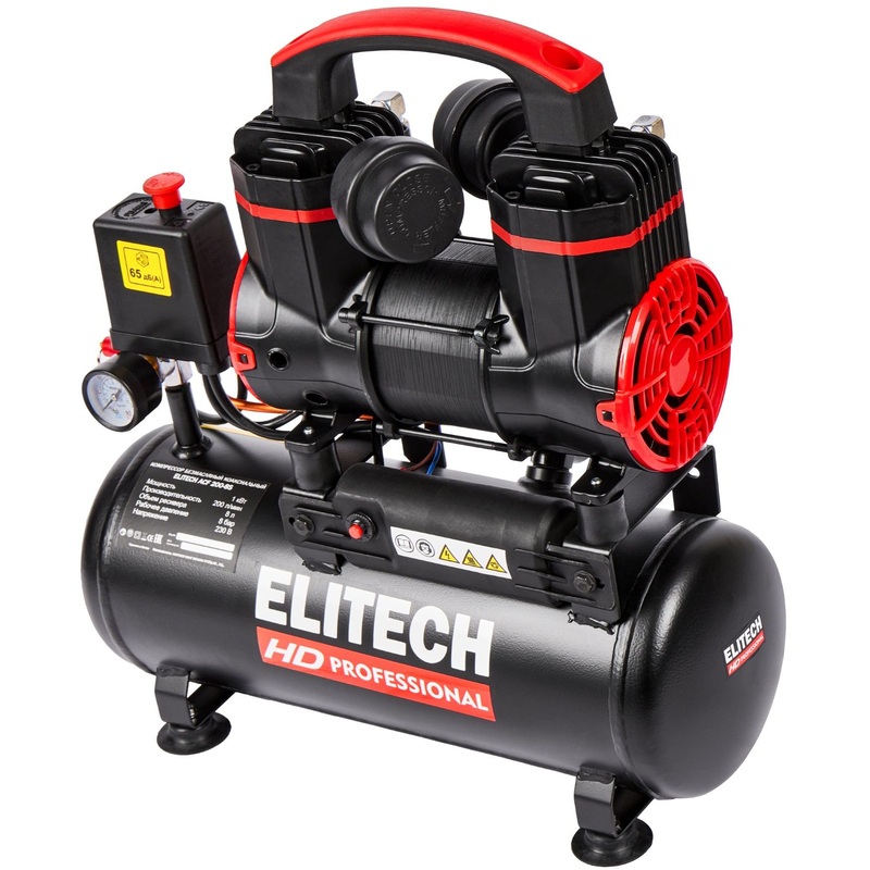 Изображение товара Компрессор Elitech HD ACF 200-8S безмасляный 8 бар 200 л/мин профессиональный
