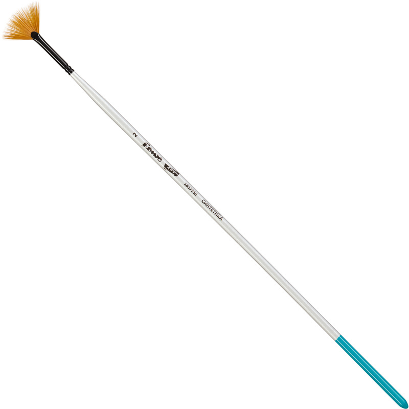 Изображение товара Художественная веерная кисть Комус Арт №2 синтетика профессиональный инструмент