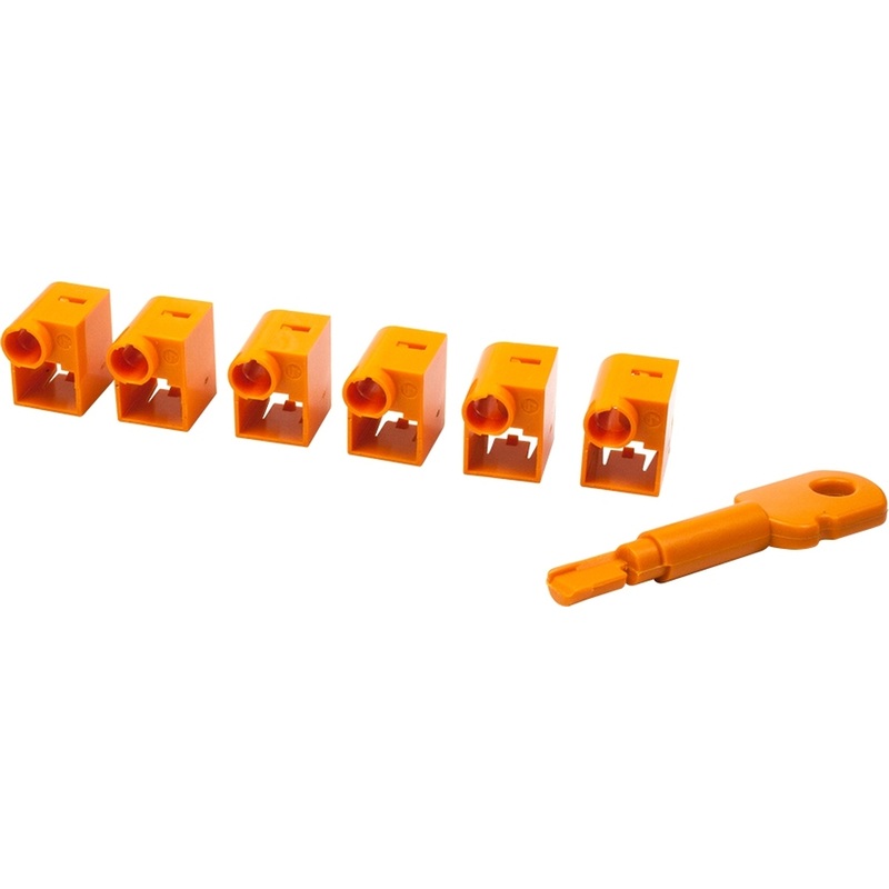 Изображение товара Вставка Lanmaster LAN-SEC45-CL-SET-OR RJ-45 6 штук для Ethernet