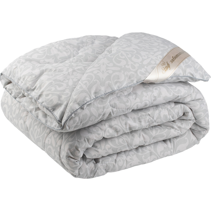 Изображение товара Одеяло 2-спальное Эльф 172x205 см стёганое с кантом светло-серое тёплое