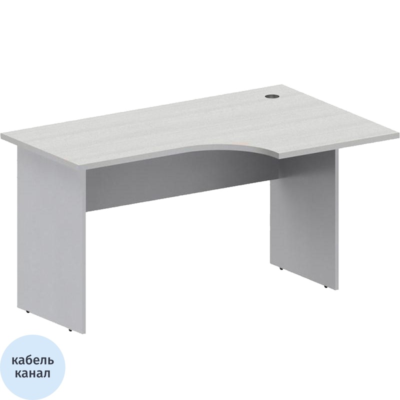 Изображение товара Эргономичный офисный стол Комус Мебель Easy to lead 008.235 серый сосна винтер регулируемый