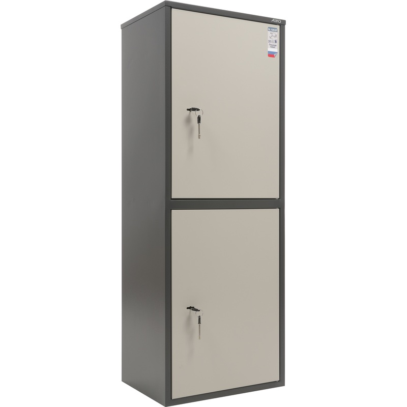 Изображение товара Металлический архивный шкаф Aiko SL-125/2T серый 460x340x1252 мм
