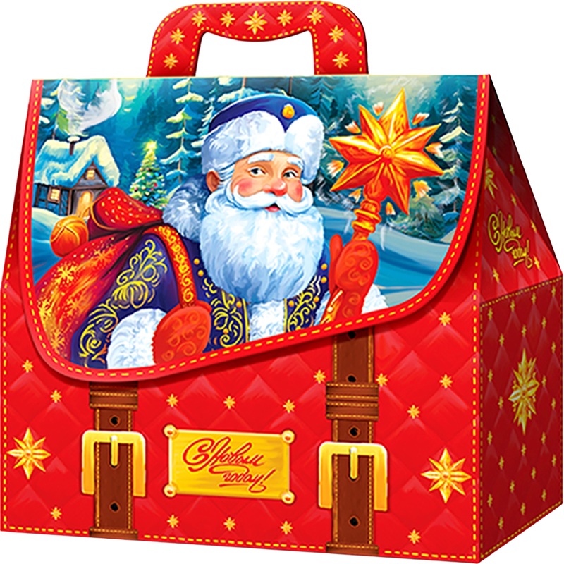 Изображение товара Новогодний сладкий подарок Азбука Праздника Портфельчик Время волшебства 1500 г