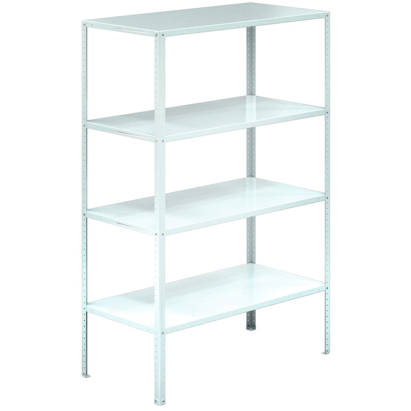 Изображение товара Медицинский стеллаж Сми МСК-811 1000х500х2000 мм белый на 4 полки