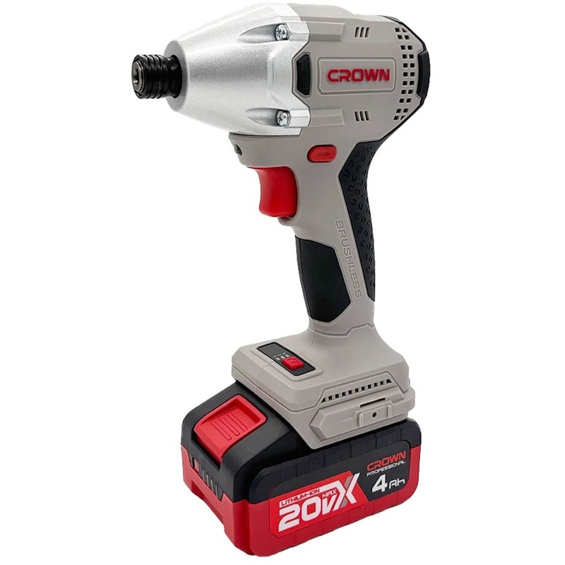 Изображение товара Аккумуляторный ударный винтовёрт Crown 20V Max 260 Нм с реверсом и подсветкой