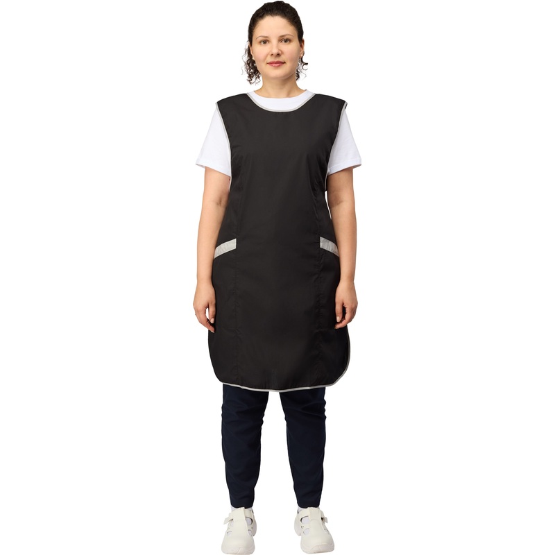 Изображение товара Фартук-сарафан для торговли Маркет Мастер черный/серый