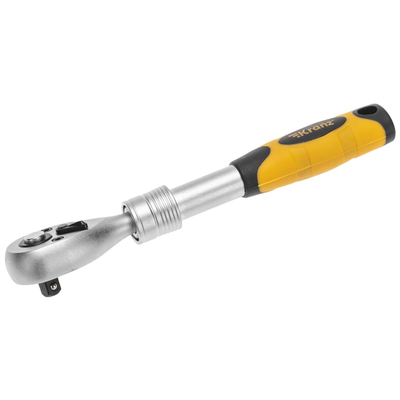 Изображение товара Телескопический трещоточный ключ Kranz 1/4 дюйма 162-210 мм KR-12-8413