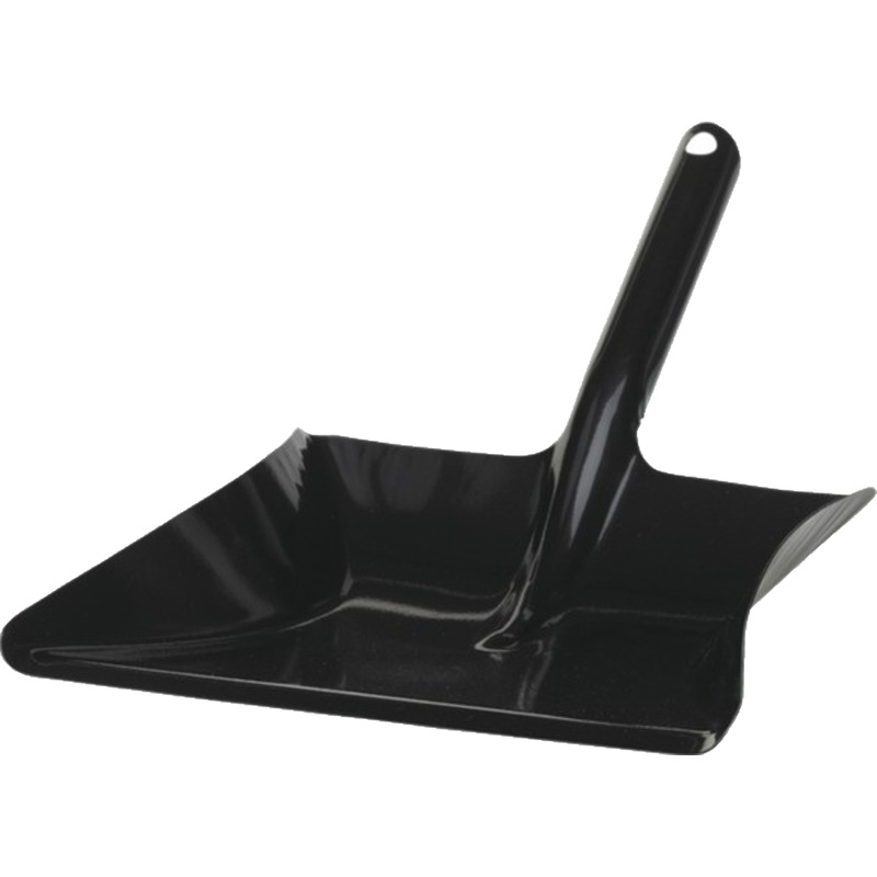 Изображение товара Совок для мусора металлический оцинкованный чёрный широкий 36.5 см