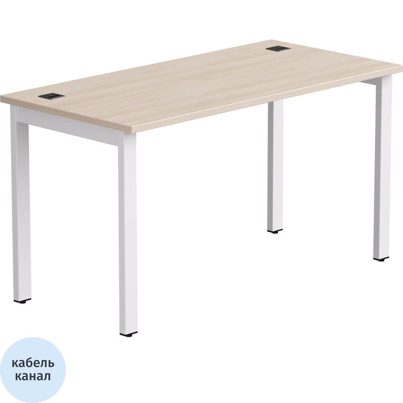 Изображение товара Офисный прямой стол EVO 254S007DY9003 серо-бежевый дуб соната 1380х670х755 мм
