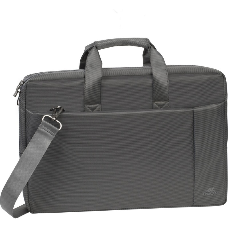 Изображение товара Сумка для ноутбука 17.3 Rivacase серого цвета с противоударной системой и отделением для планшета