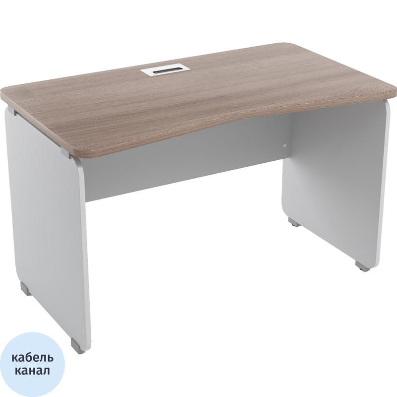 Изображение товара Стол прямой Easy Contour (дуб шамони тёмный/серый, 1200х700х740 мм)