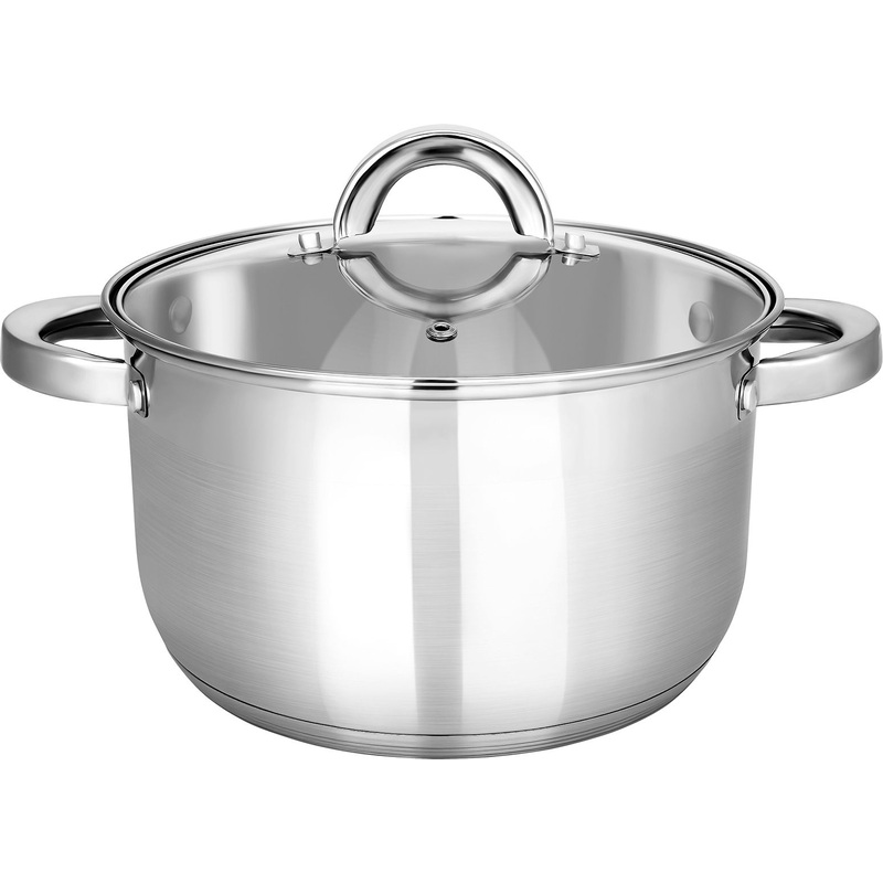 Изображение товара Кастрюля Appetite Rondy 5 л нержавеющая сталь с крышкой для индукционных плит