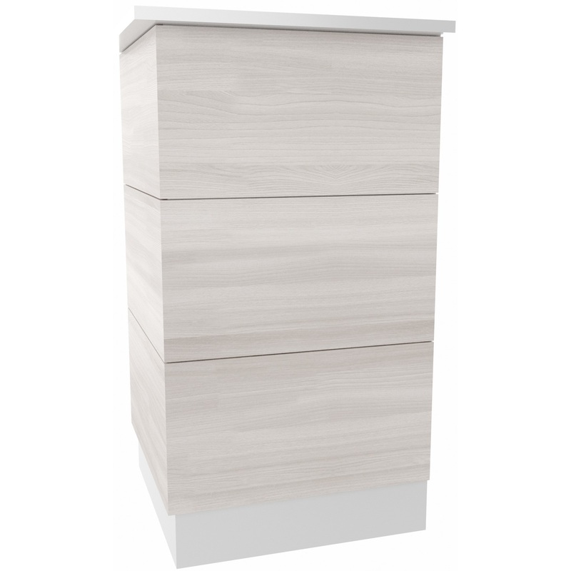 Изображение товара Угловой модуль Steel Reception левый для офисных приемных, 690х690 мм, дуб светлый