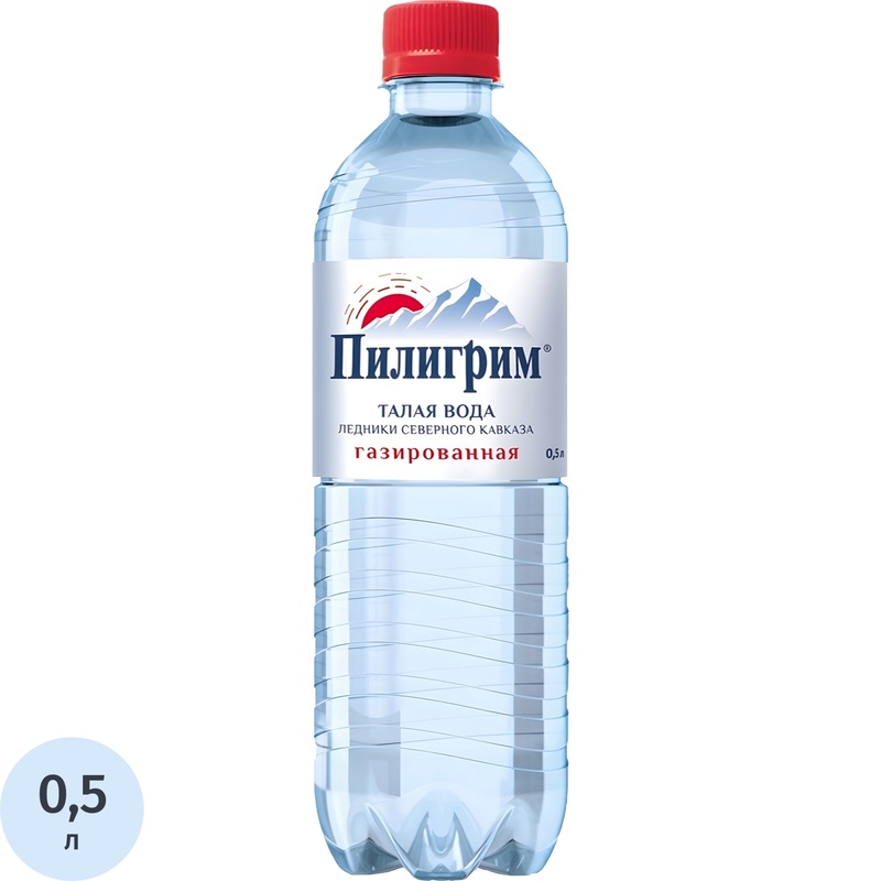 Изображение товара Вода минеральная Пилигрим столовая газированная 0.5 л