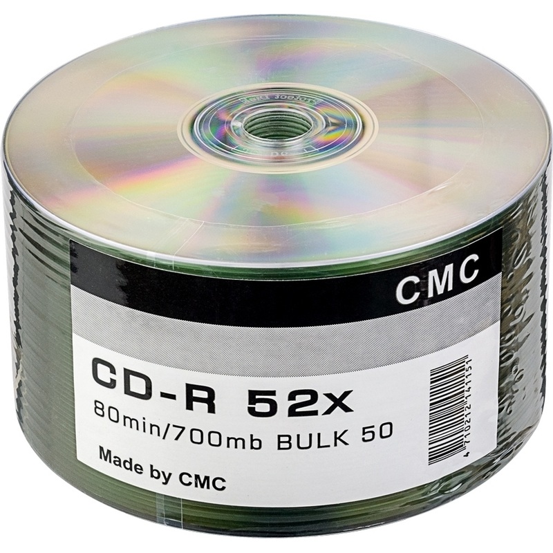 Изображение товара Диск CD-R CMC 700 МБ 52x bulk CMCCDRB50 50 штук в упаковке