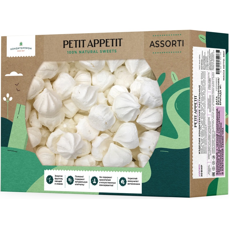 Изображение товара Зефир Petit Appetit ассорти 380 г