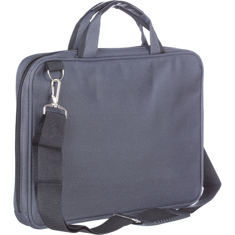 Изображение товара Сумка для документов и ноутбука Алекс серая из полиэстера 37x26.5x3 см
