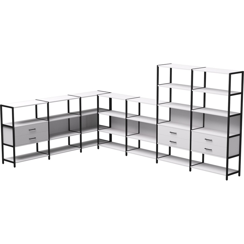 Изображение товара Стеллаж для документов EVO 254ST19DY9005 белый/чёрный 2440х3630х1840 мм