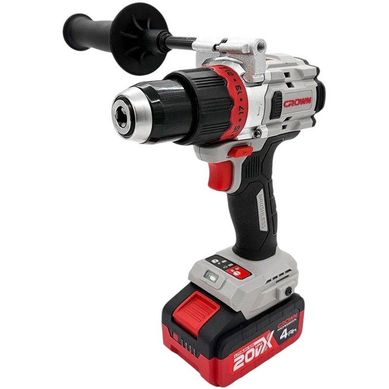 Изображение товара Аккумуляторная дрель-шуруповёрт Crown CT21127HMX-4 BMC 20 В 2 Ач