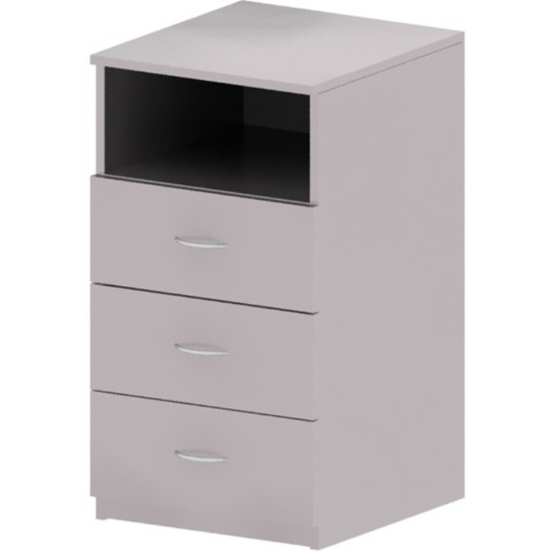 Изображение товара Тумба приставная Simple SC-3D.1А/SC-3D.1 серый 407x450x760 мм 3 ящика