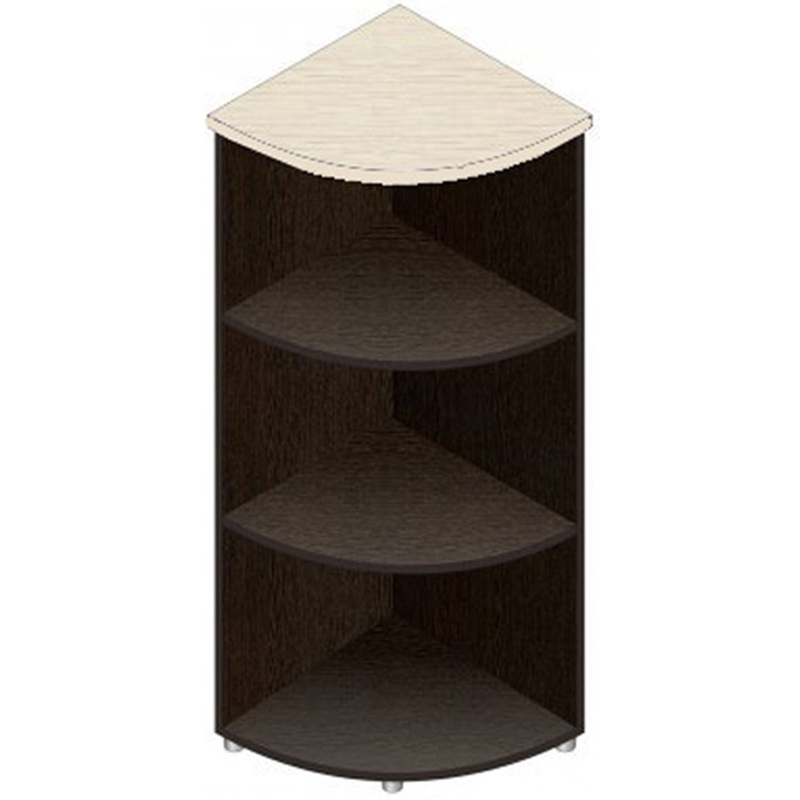 Изображение товара Стеллаж для документов Референт угловой (венге/дуб, 414х414х1192 мм)