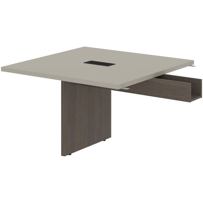 Изображение товара Стол для переговоров с кабель каналом и регулируемыми опорами 1200х1200 мм