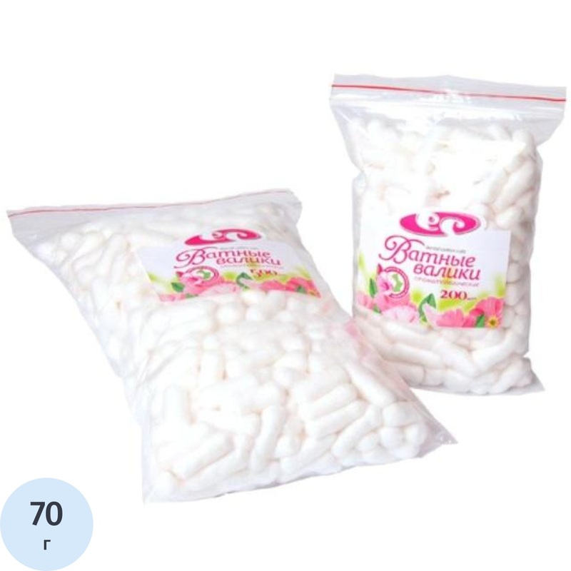 Изображение товара Валики ватные нестерильные №200 для стоматологии 200 штук Россия